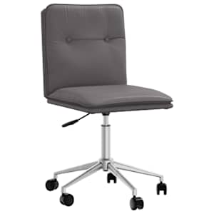 vidaXL virtuves krēsli, 4 gab., pelēka mākslīgā āda