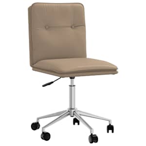 vidaXL Scaune de bucătărie, 4 buc., cappuccino, piele ecologică