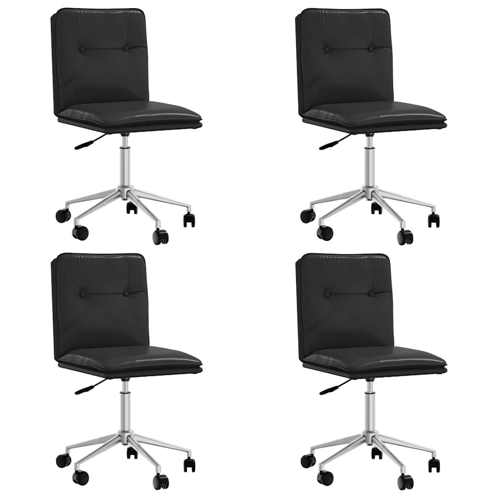 vidaXL Jídelní židle 4 ks černé umělá kůže