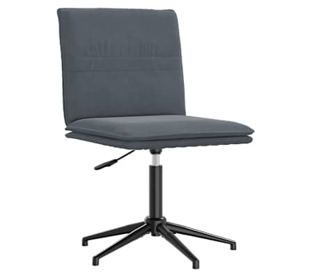vidaXL Chaises &agrave; manger lot de 6 gris fonc&eacute; velours