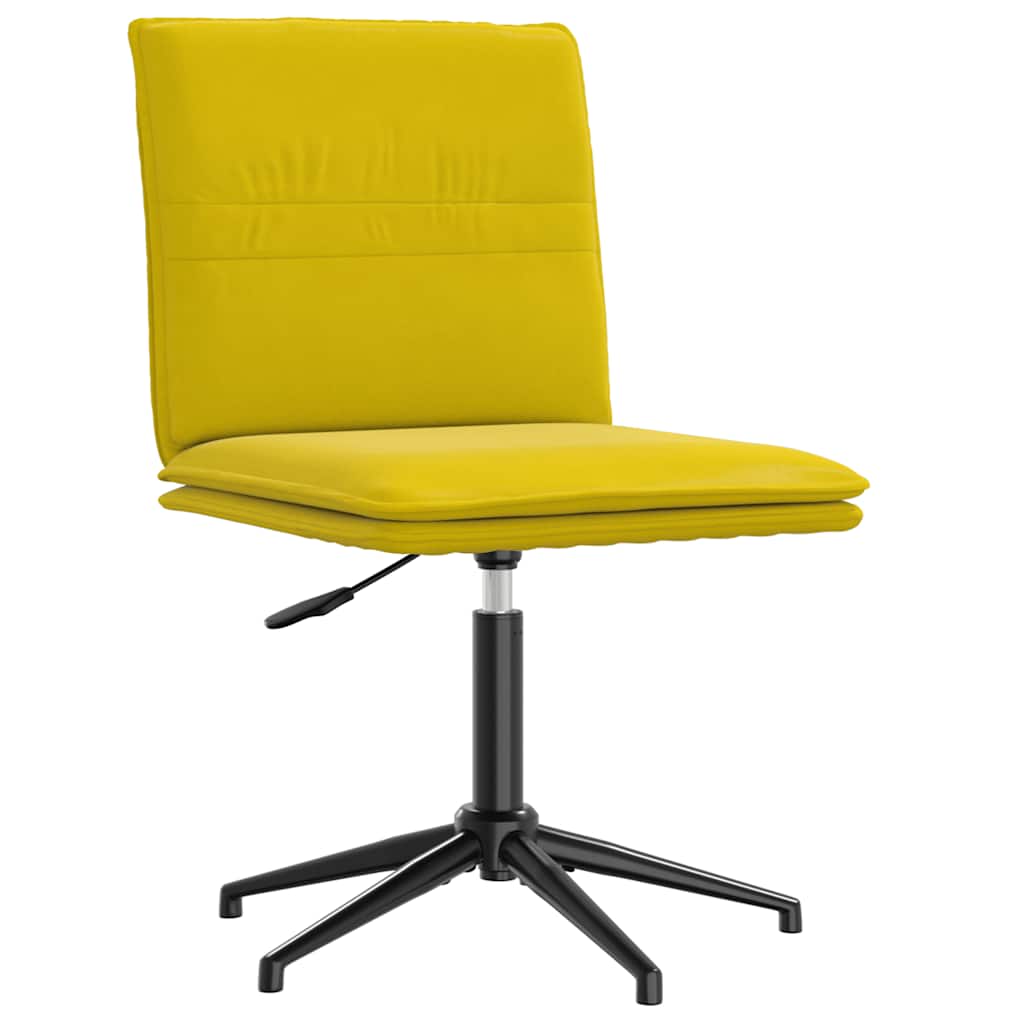 vidaXL Eetkamerstoelen 6 st fluweel geel afbeelding