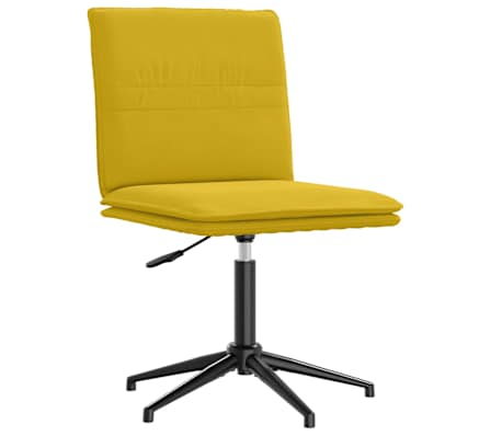 vidaXL Eetkamerstoelen 6 st fluweel geel