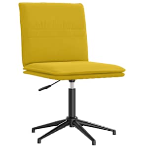 vidaXL Eetkamerstoelen 6 st fluweel geel
