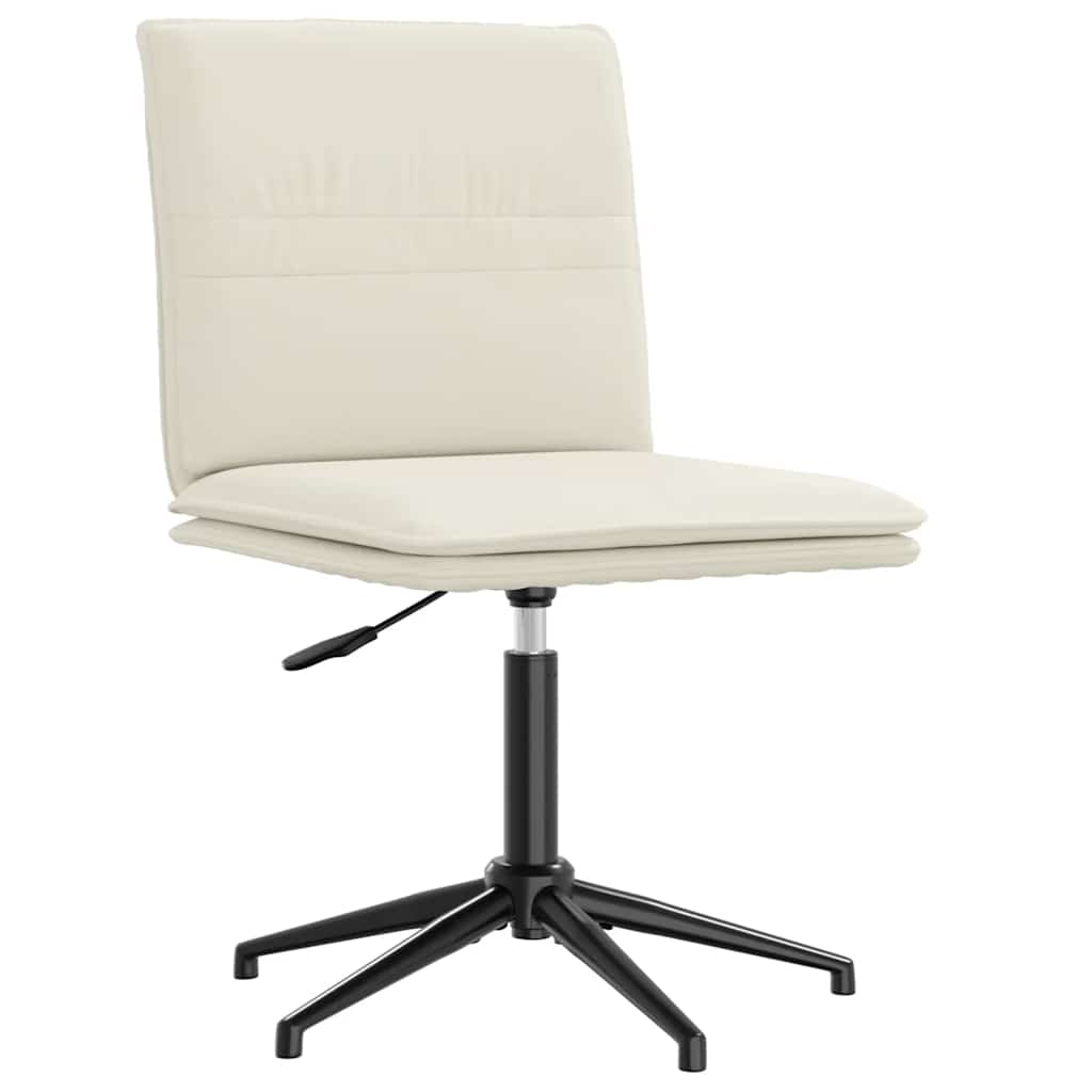 vidaXL Eetkamerstoelen 6 st fluweel crèmekleurig afbeelding