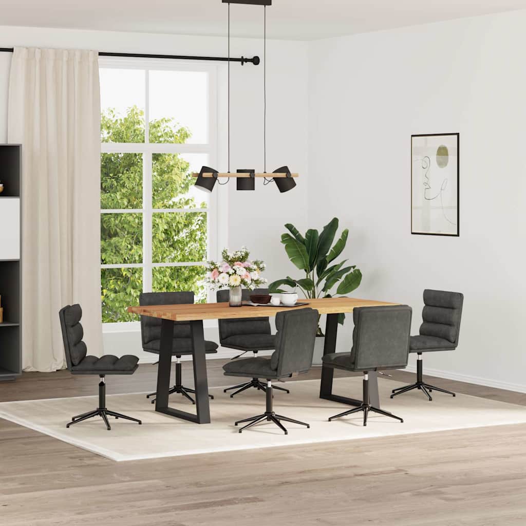vidaXL Sedie da Pranzo 6 pz Nere in Similpelle
