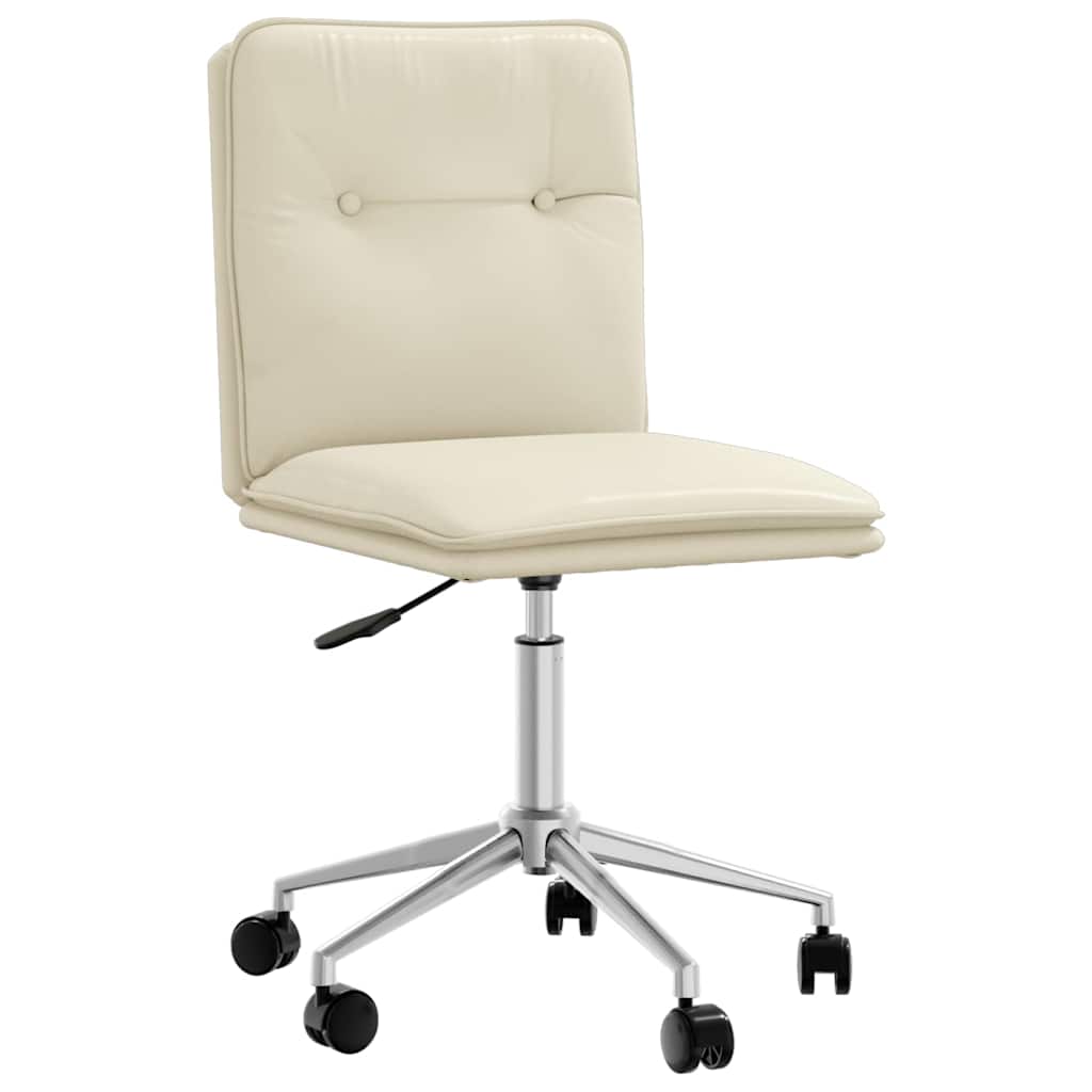 vidaXL Eetkamerstoelen 6 st kunstleer crèmekleurig afbeelding