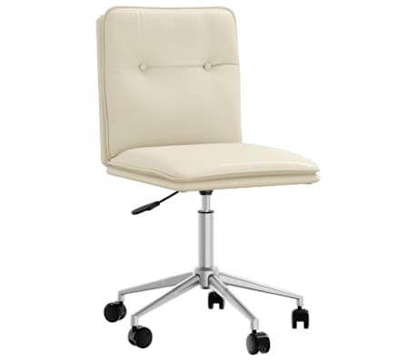 vidaXL Eetkamerstoelen 6 st kunstleer cr&egrave;mekleurig