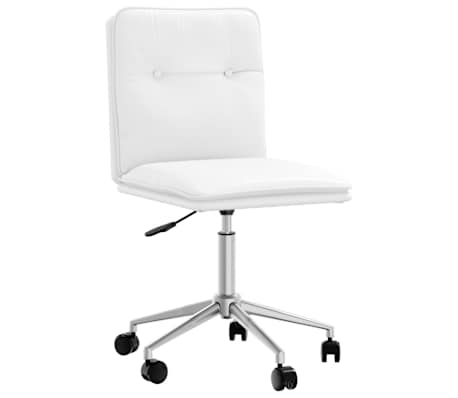 vidaXL Esszimmerst&uuml;hle 6 Stk. Wei&szlig; Kunstleder