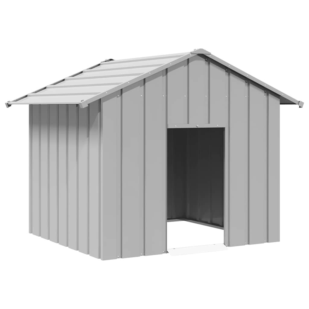 vidaXL Casă pentru câini cu acoperiș 131x101x102 cm oțel galvanizat