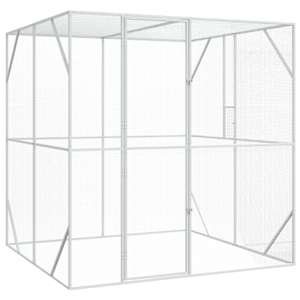 Ptačí klec Antracit 209 x 202 x 214 cm Pozinkovaná ocel