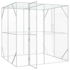 Ptačí klec Antracit 209 x 202 x 214 cm Pozinkovaná ocel - obrázek 2
