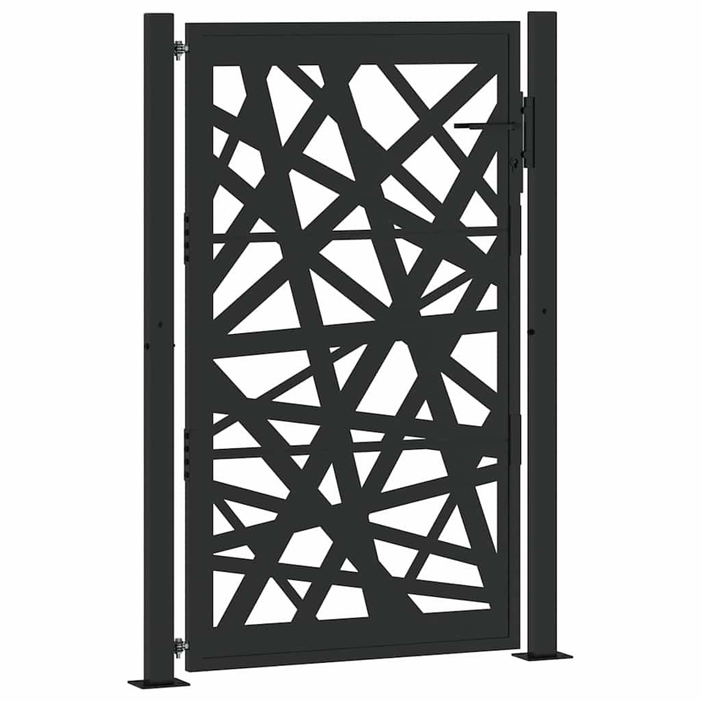 vidaXL Garden Gate Black 105x155 cm oceľové svetlé prevedenie