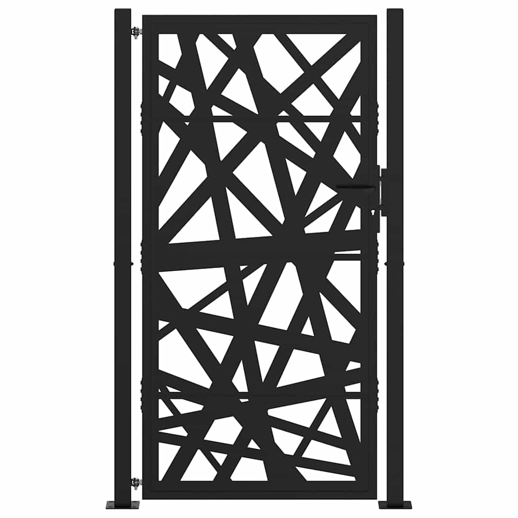Thumbnail - vidaXL Gartentor Schwarz 105x180 cm Stahl Lichtdesign
