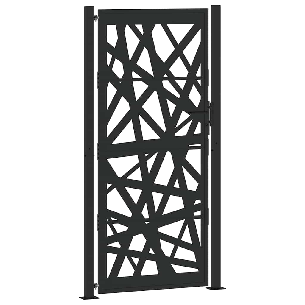 vidaXL Garden Gate Black 105x205 cm oceľové svetlé prevedenie