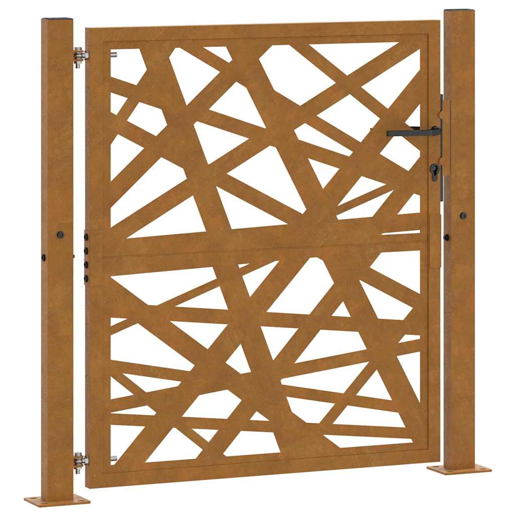 vidaXL Zahradní branka 100 x 100 cm odolná ocel, lehký design