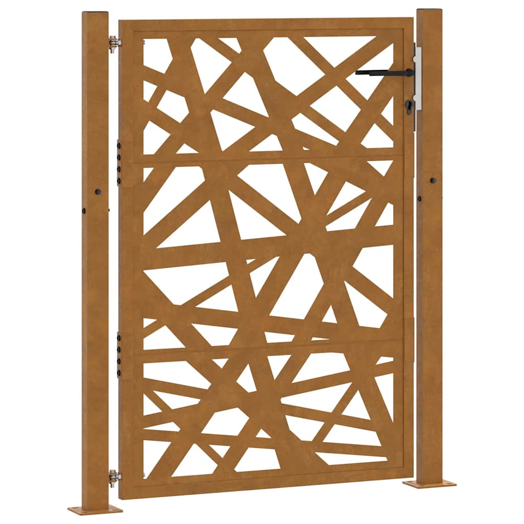 vidaXL Zahradní branka 105x130 cm klimaticky odolný ocel design lehkou