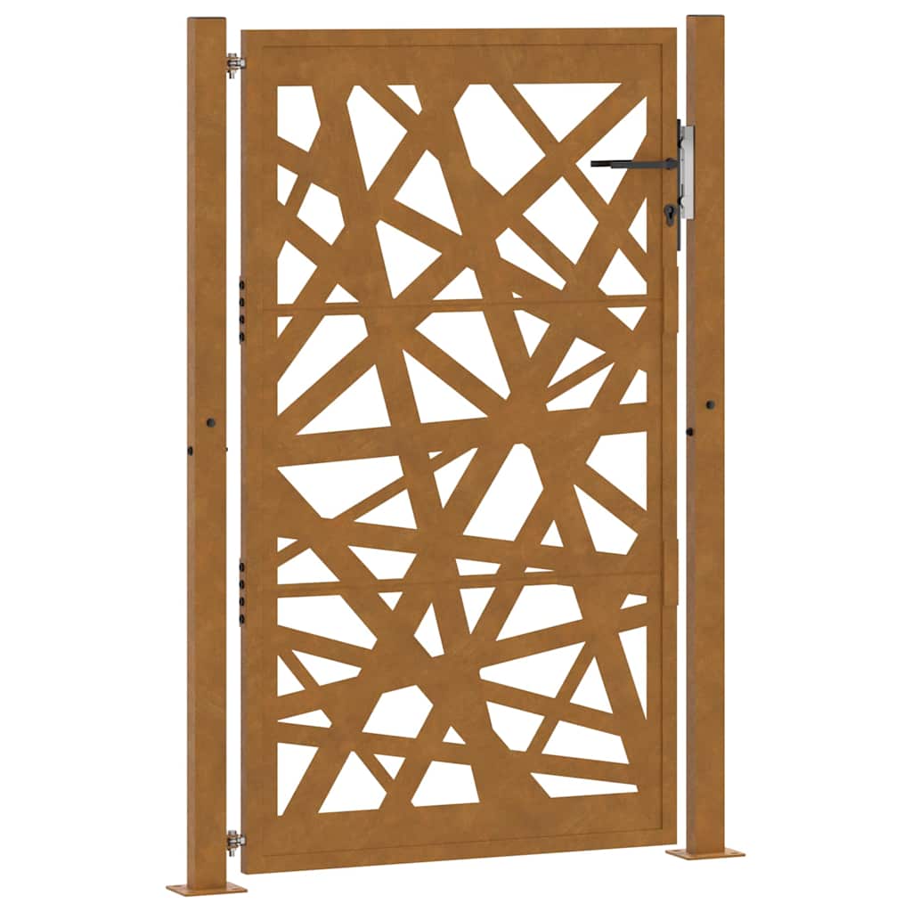 vidaXL Zahradní branka 105x155 cm klimaticky odolný ocel design lehkou