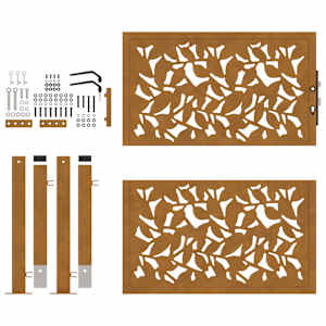 Zahradní brána 100 x 100 cm, odolná ocel, design křídla - obrázek 5