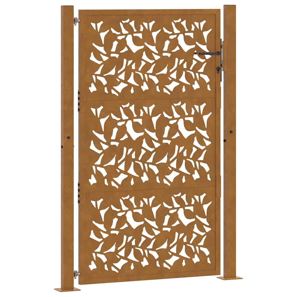 vidaXL Zahradní brána 100 x 125 cm, ocelový design s povětrnostními vlivy