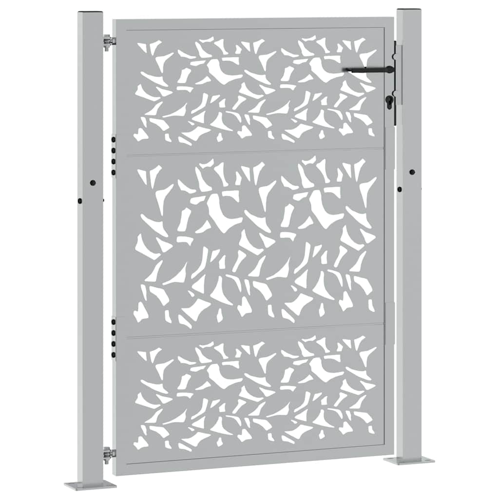 Thumbnail - vidaXL Gartentor 105 x 130 cm Verwitterungsstahl Blattdesign