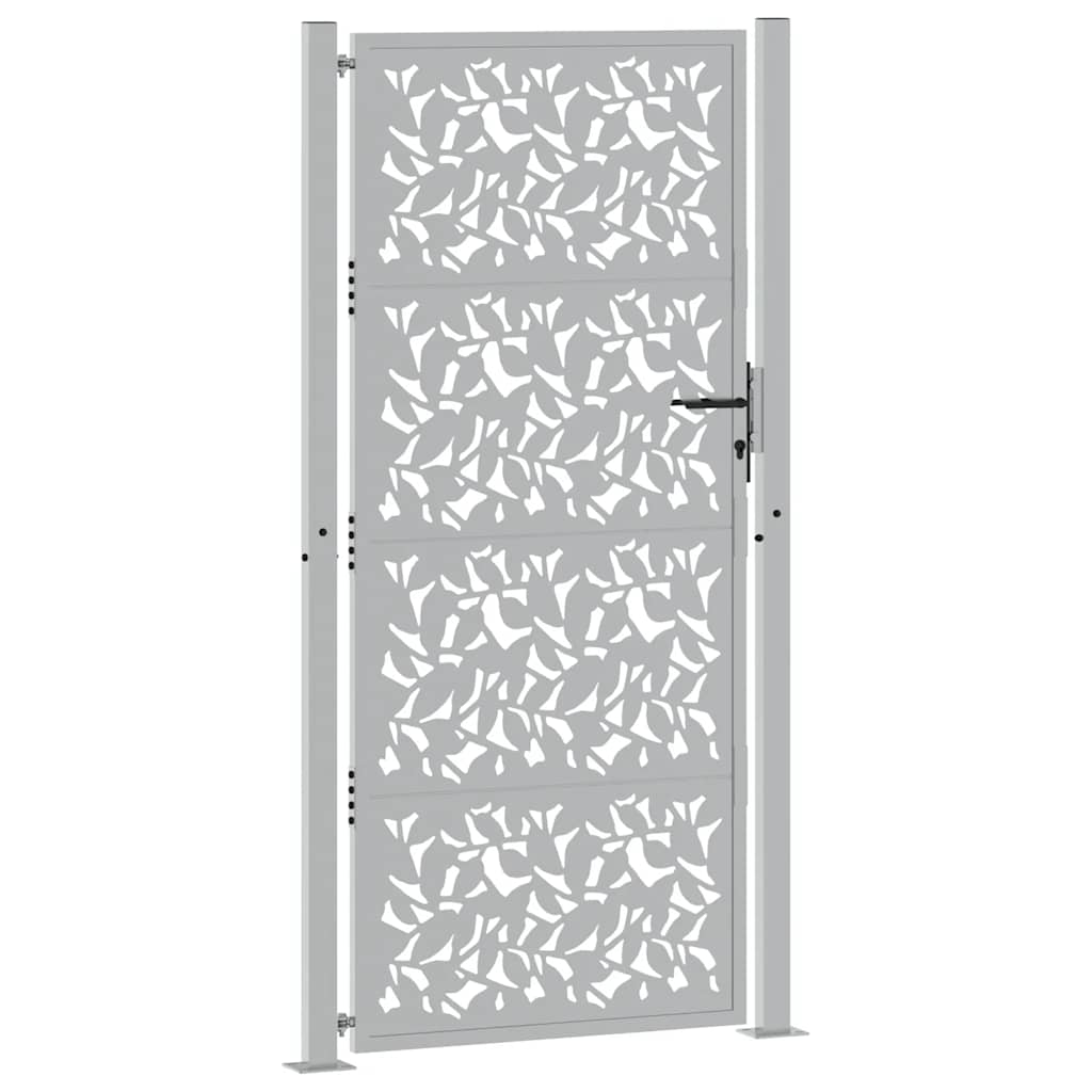 Thumbnail - vidaXL Gartentor 100x200 cm Wetterfester Stahl Blattdesign