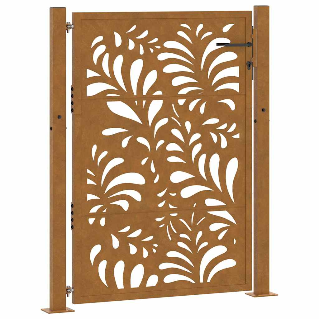 vidaXL Zahradní branka 100 x 125 cm odolná ocel s vlnitým designem