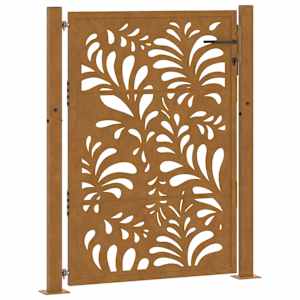 Zahradní brána 100 x 150 cm odolná ocel s vlnitým designem - obrázek 2