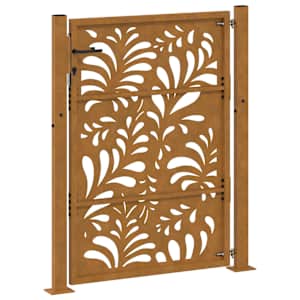 Zahradní brána 100 x 150 cm odolná ocel s vlnitým designem - obrázek 7