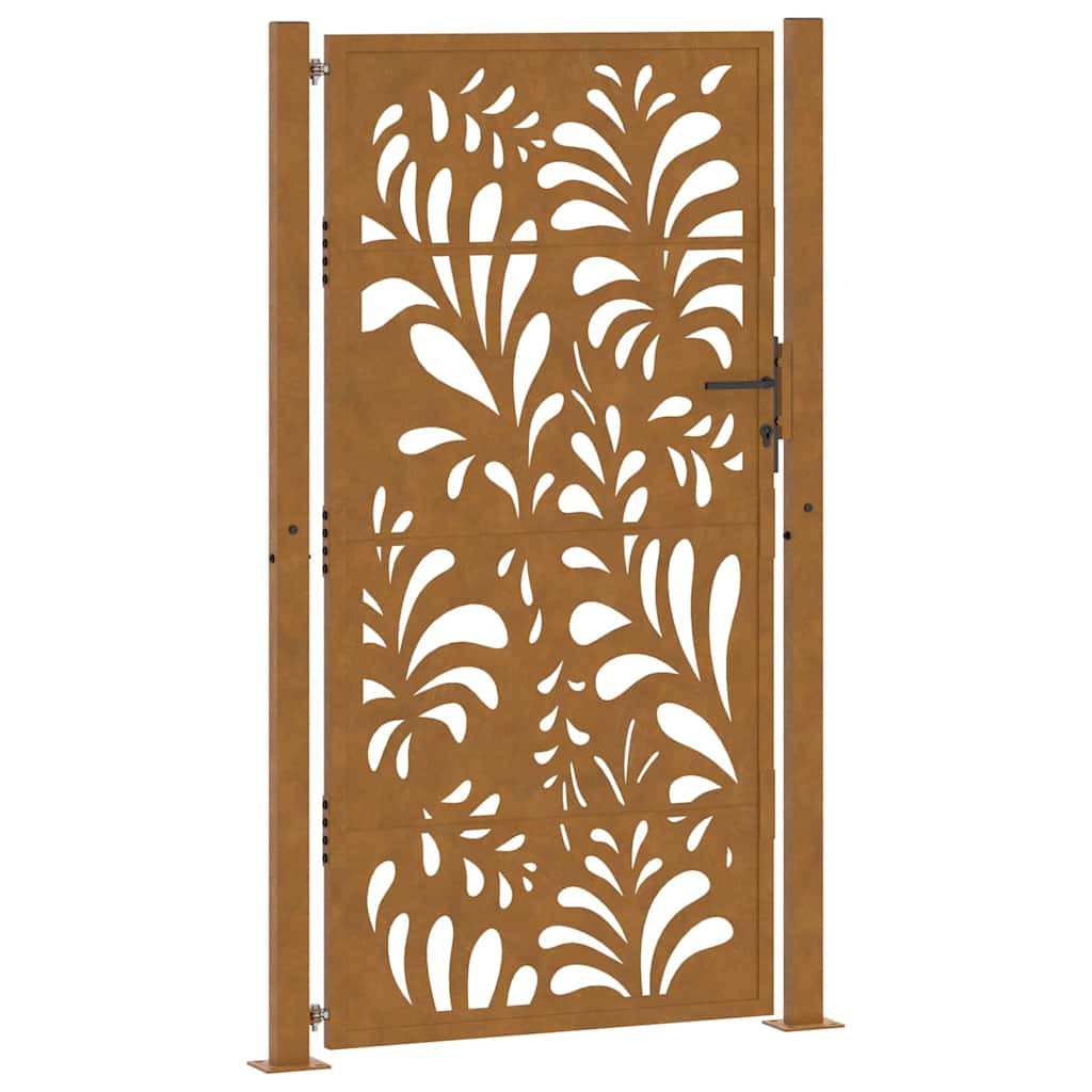 vidaXL Zahradní brána 100 x 175 cm odolná ocel s vlnitým designem