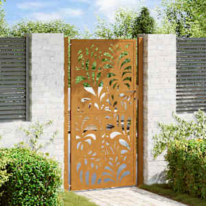 Vrtna vrata 100x200 cm, odporna na vremenske vplive, valovit dizajn