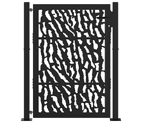 DBA(146368)Portail De Clôture Avec Dessus Arqué Acier 100x100 Cm Noir