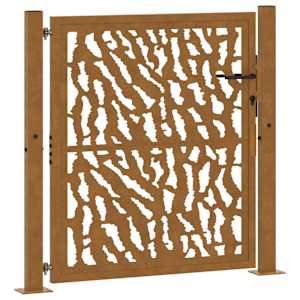 vidaXL aiav&auml;rav 100 x 100 cm ilmastikukindlast terasest, mustriline