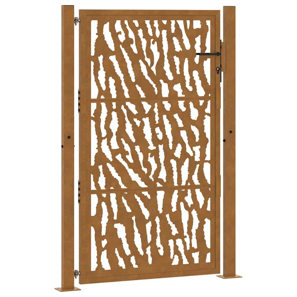 vidaXL Zahradní brána 100 x 150 cm odolná ocel s motivem stopy