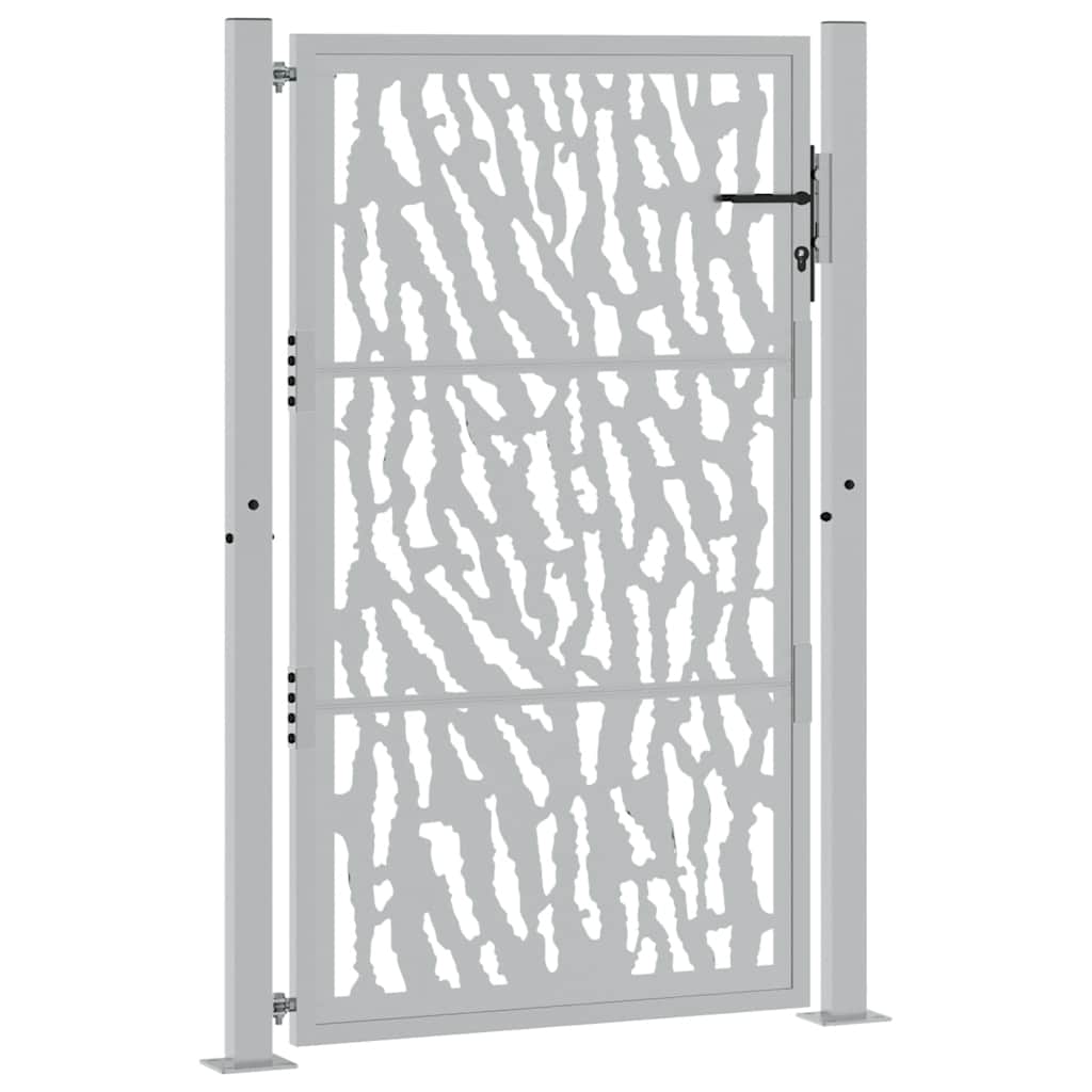 vidaXL Poort met sporenontwerp 105x155 cm weervast staal afbeelding