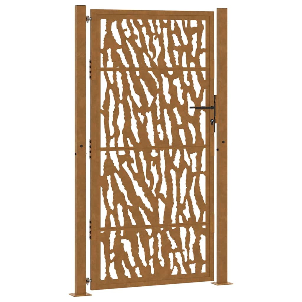 VidaXL Zahradní branka 105x180cm klimaticky odolný ocel design stopový