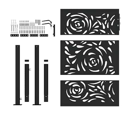 Portail De Jardin Noir 105x130 Acier Conception De Lumière | Leroy Merlin