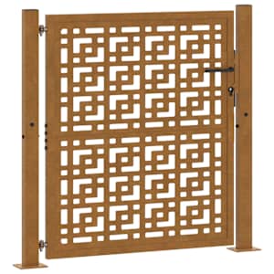 vidaXL aiav&auml;rav 100 x 100 cm ilmastikukindlast terasest ristikujulise mustriga
