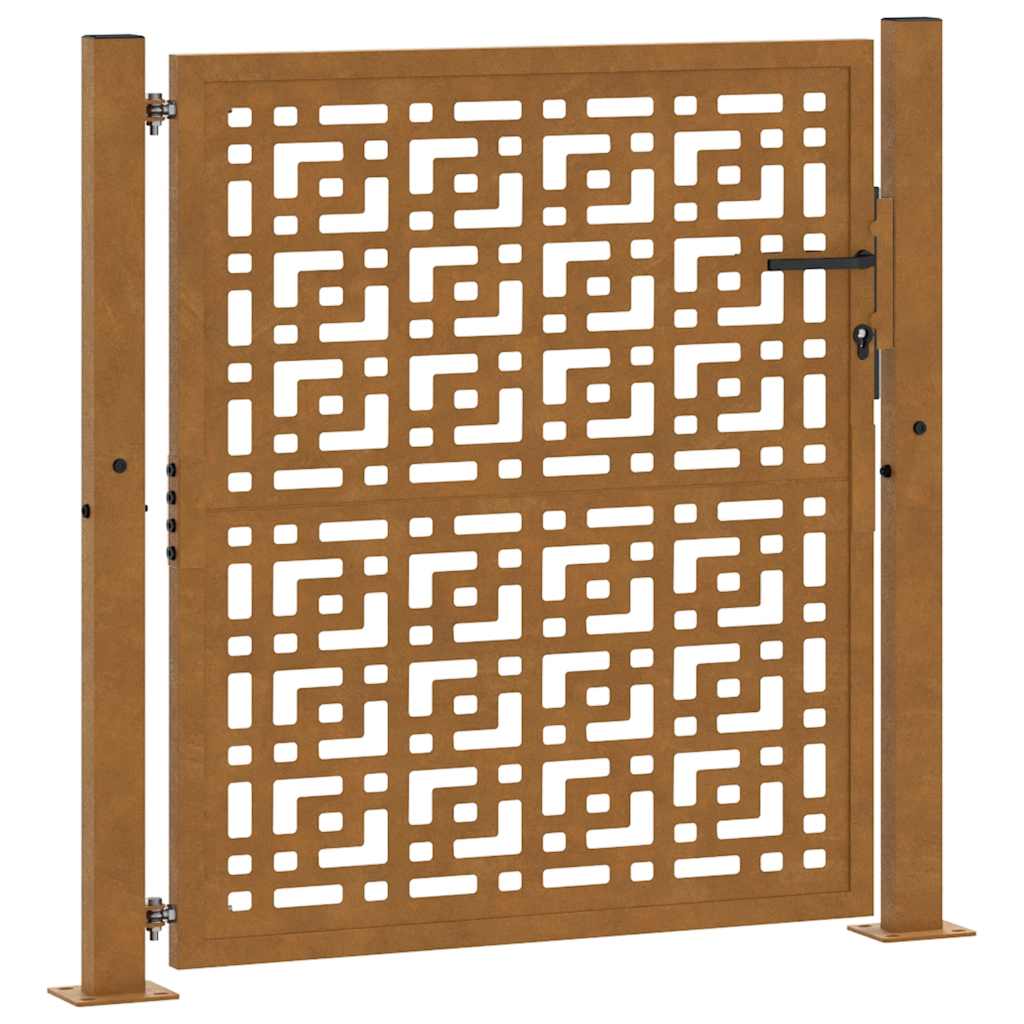 vidaXL Zahradní brána 100 x 100 cm odolná ocel s křížovým designem