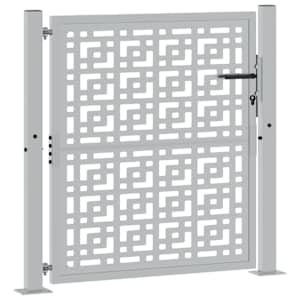 Zahradní brána 100 x 100 cm odolná ocel s křížovým designem - obrázek 3
