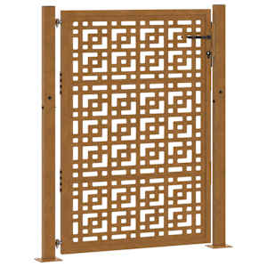 Zahradní brána 100 x 125 cm odolná ocel s křížovým designem - obrázek 2