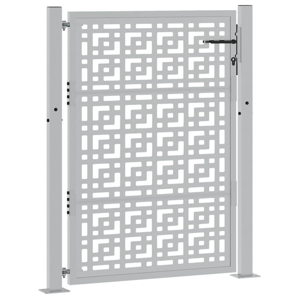 vidaXL Kerti kapu 105x130 cm időjárásálló acél kereszt kivitelben