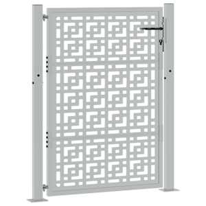 Zahradní brána 100 x 125 cm odolná ocel s křížovým designem - obrázek 3