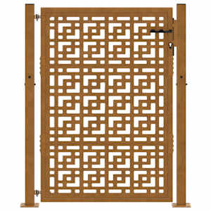 Zahradní brána 100 x 125 cm odolná ocel s křížovým designem - obrázek 4