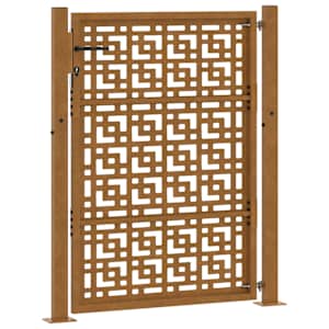 Zahradní brána 100 x 125 cm odolná ocel s křížovým designem - obrázek 7