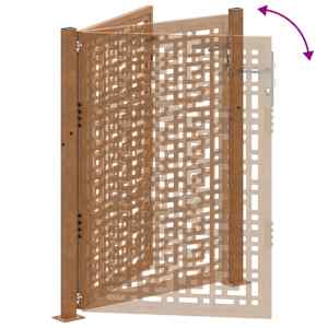 Zahradní brána 100 x 125 cm odolná ocel s křížovým designem - obrázek 8