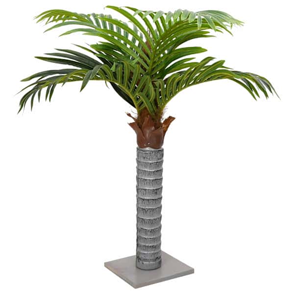 vidaXL kunstpalm 6 lehte 100 cm roheline