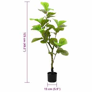 Umělý strom Ficus 30 listů 125 cm zelený - obrázek 5