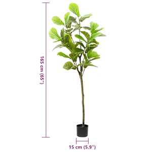Umělý strom Ficus 48 listů 165 cm zelený - obrázek 5