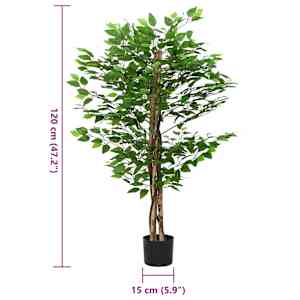 Umělá rostlina Ficus 788 Listy 120 cm Zelená - obrázek 5