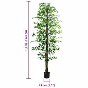 Umělá rostlina Ficus 2016 Listy 300 cm Zelená - obrázek 5
